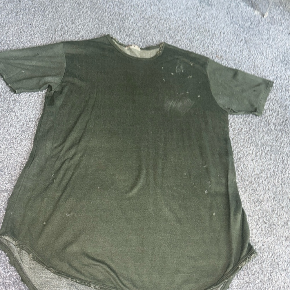 Green distressed Tee by EPTM.